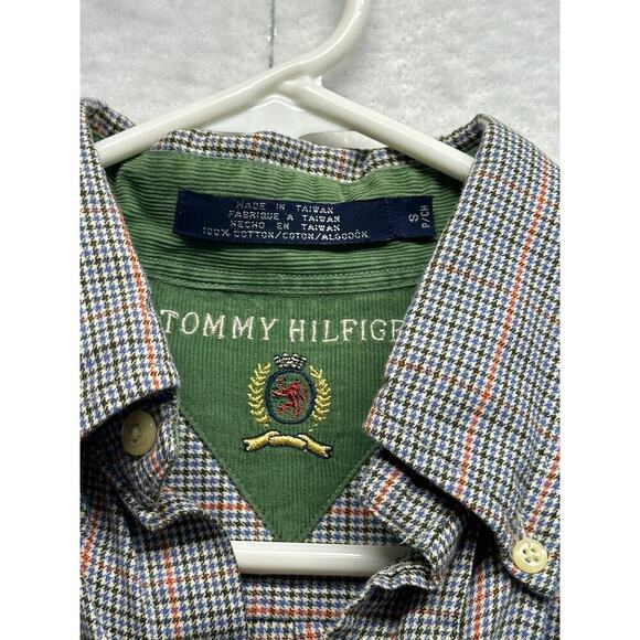 Tommy Hilfiger Lion Crest Men Multi Color Flannel Size S EUCq - Picture 4 of 8